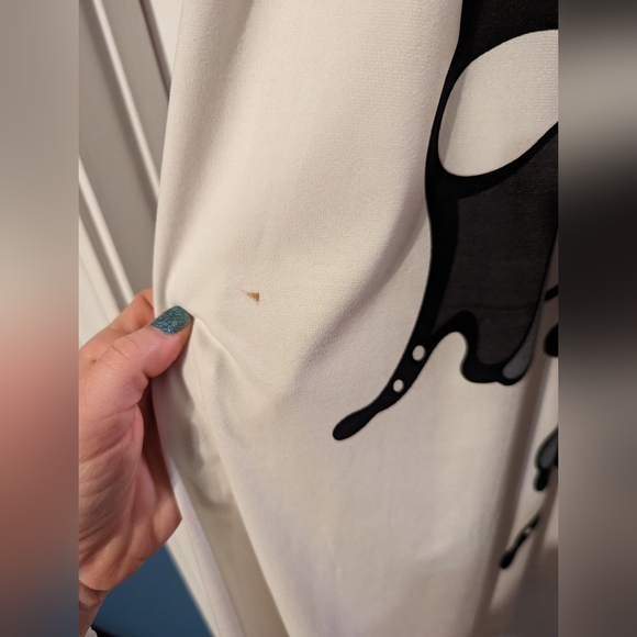 White and Black A-Line Maxi Dress - Picture 6 of 6